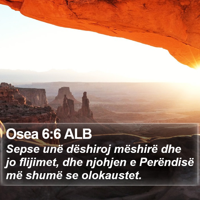 Osea 6:6 ALB Bible Study