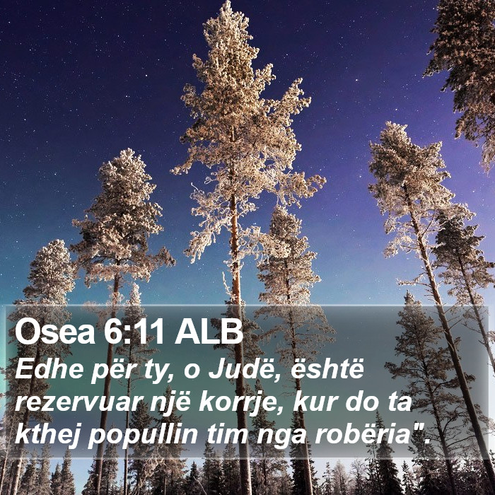 Osea 6:11 ALB Bible Study