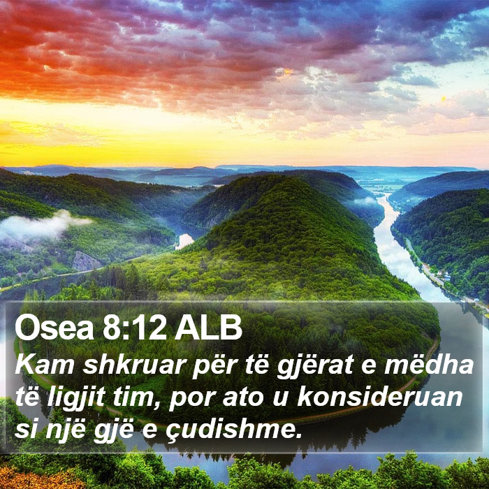 Osea 8:12 ALB Bible Study