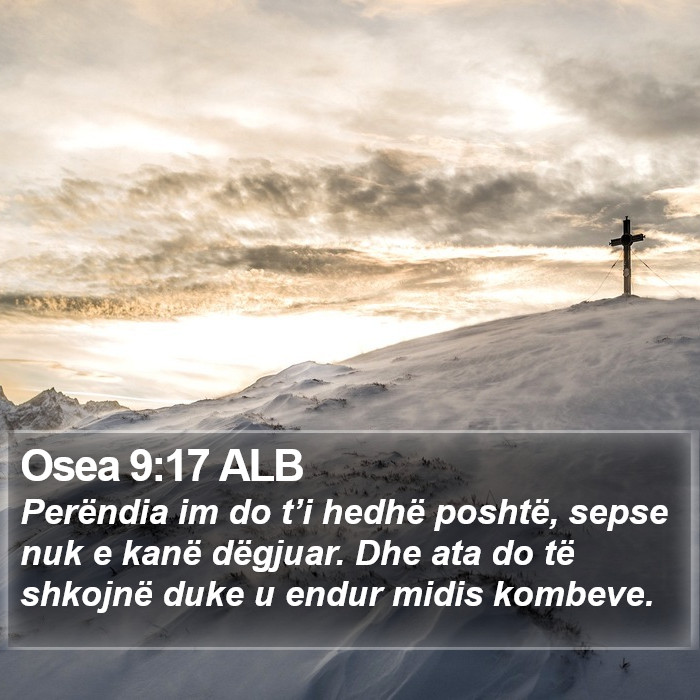 Osea 9:17 ALB Bible Study