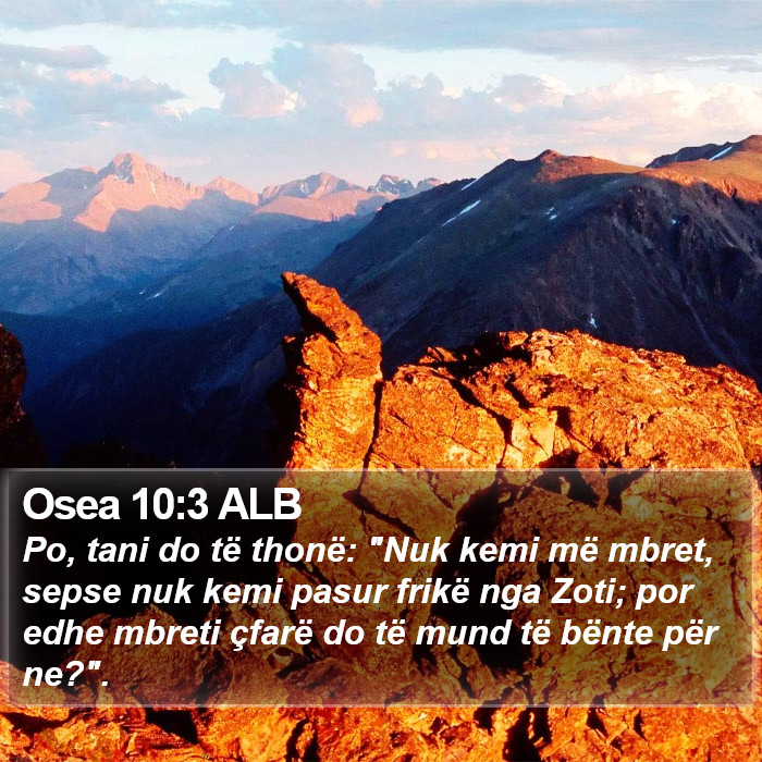 Osea 10:3 ALB Bible Study