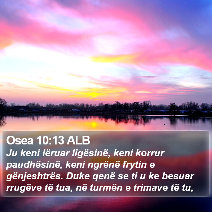 Osea 10:13 ALB Bible Study
