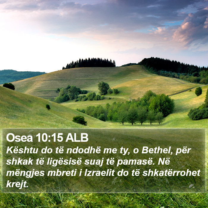 Osea 10:15 ALB Bible Study