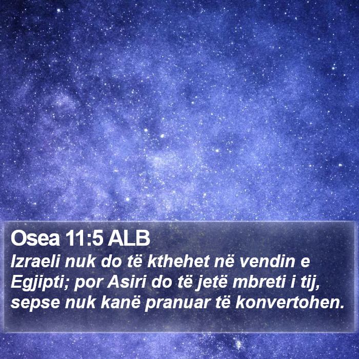 Osea 11:5 ALB Bible Study