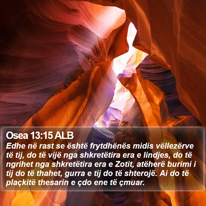 Osea 13:15 ALB Bible Study