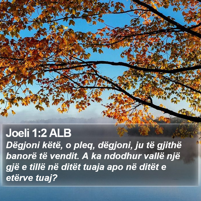 Joeli 1:2 ALB Bible Study