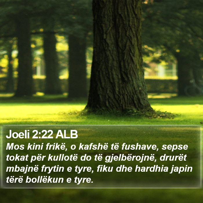 Joeli 2:22 ALB Bible Study