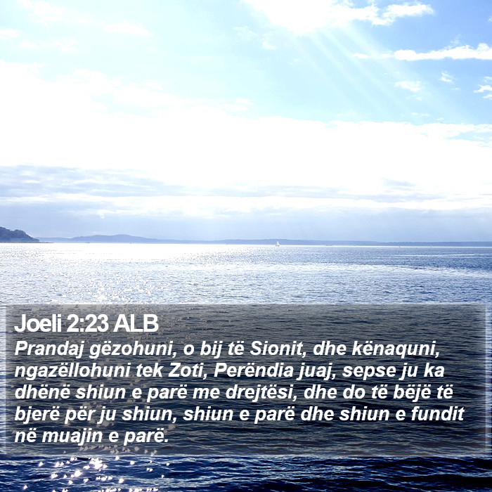 Joeli 2:23 ALB Bible Study