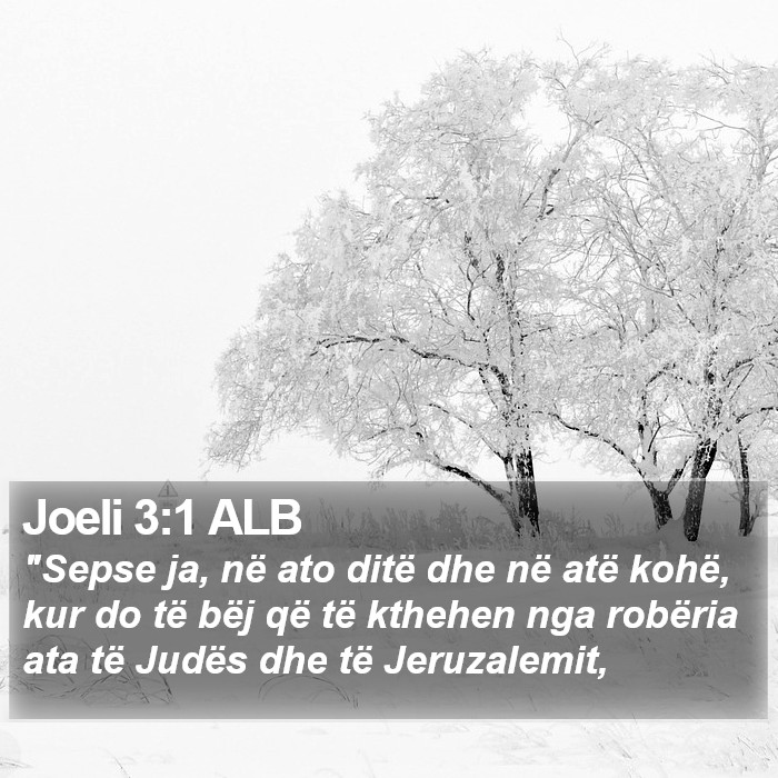 Joeli 3:1 ALB Bible Study