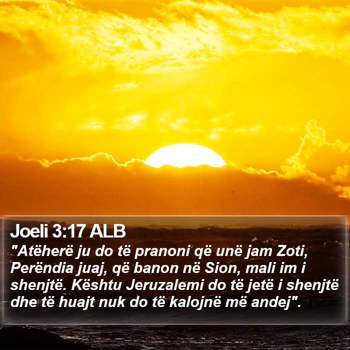 Joeli 3:17 ALB Bible Study