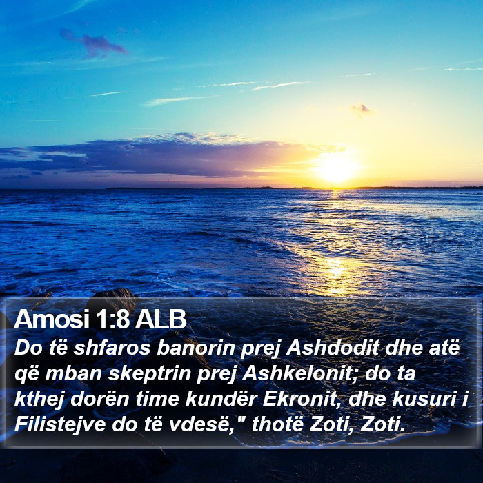 Amosi 1:8 ALB Bible Study