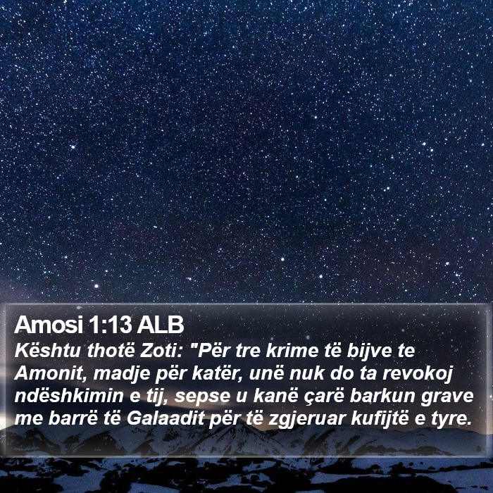 Amosi 1:13 ALB Bible Study