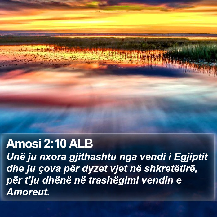 Amosi 2:10 ALB Bible Study