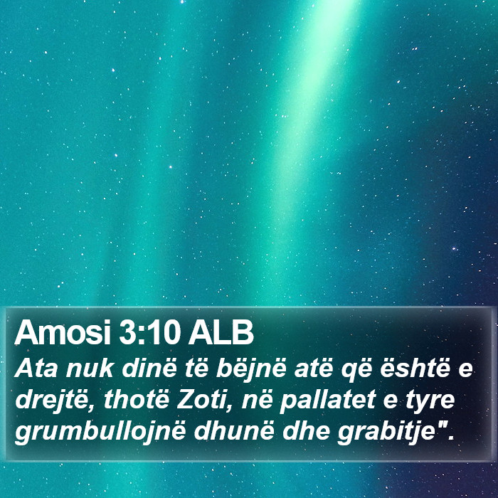 Amosi 3:10 ALB Bible Study
