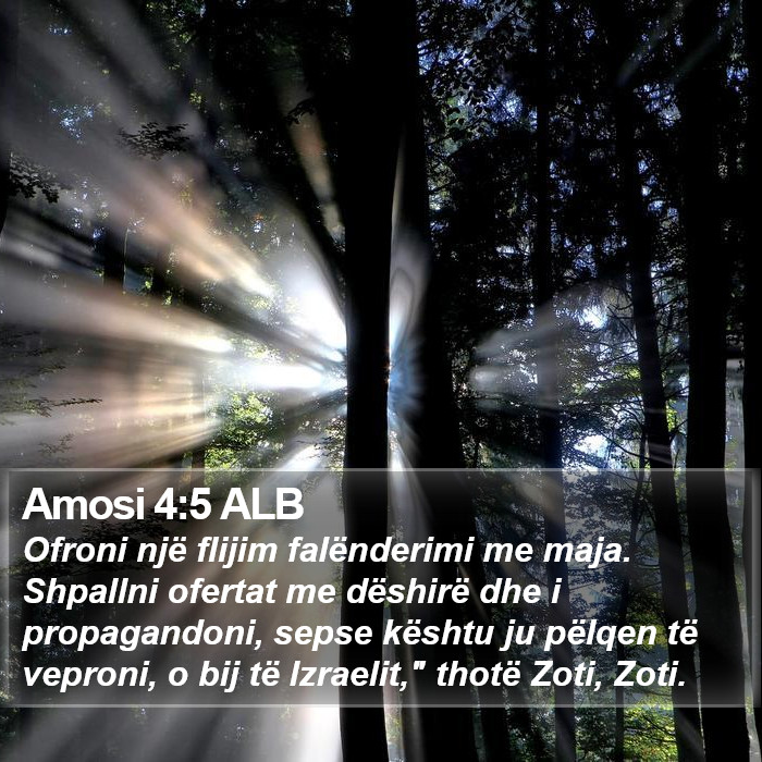 Amosi 4:5 ALB Bible Study