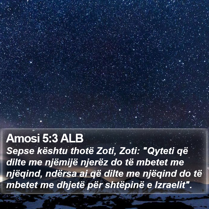 Amosi 5:3 ALB Bible Study