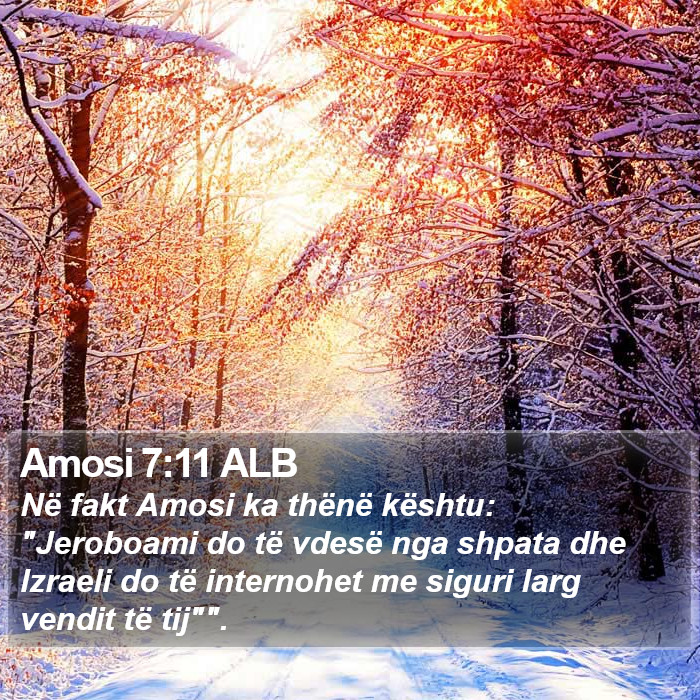 Amosi 7:11 ALB Bible Study