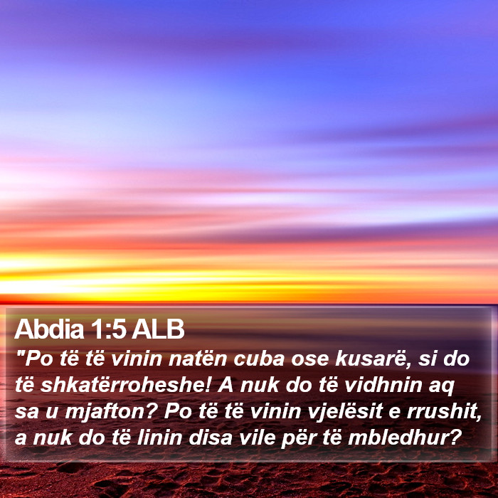 Abdia 1:5 ALB Bible Study