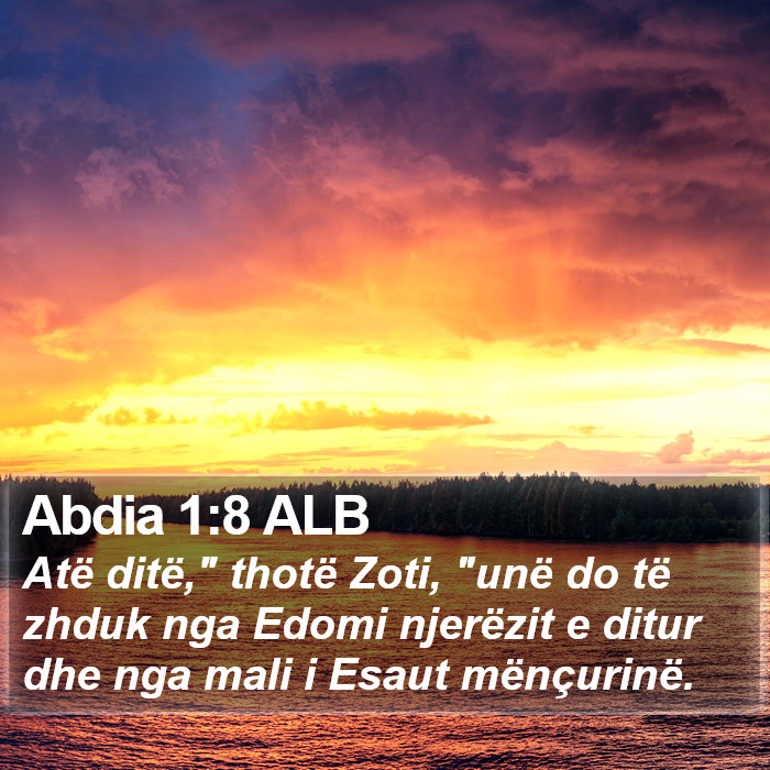 Abdia 1:8 ALB Bible Study