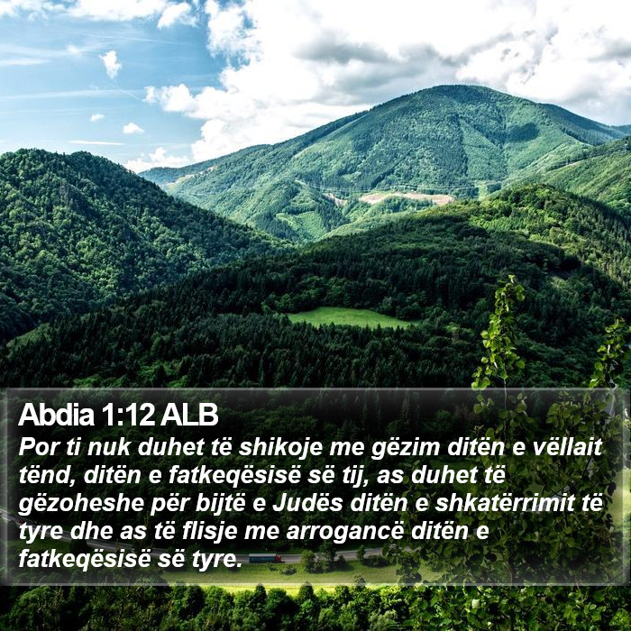 Abdia 1:12 ALB Bible Study