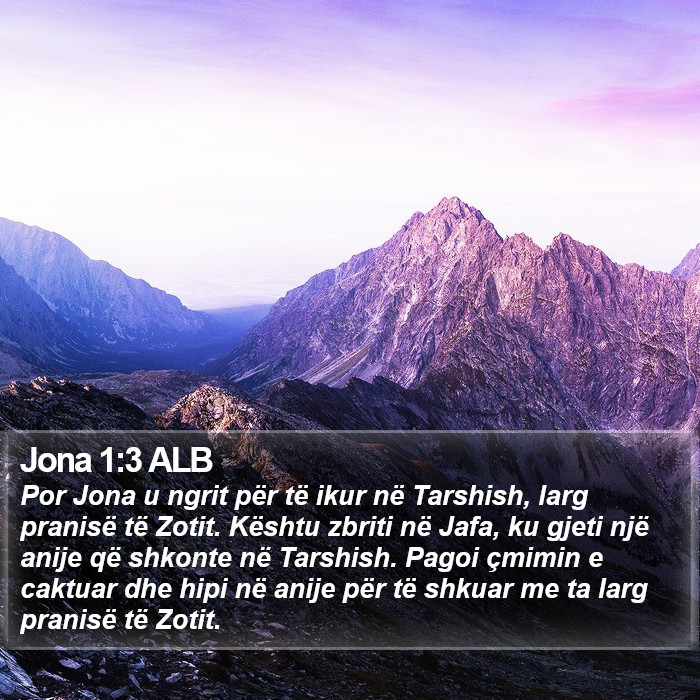 Jona 1:3 ALB Bible Study