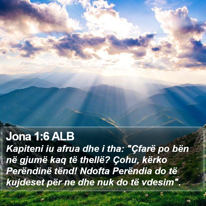 Jona 1:6 ALB Bible Study