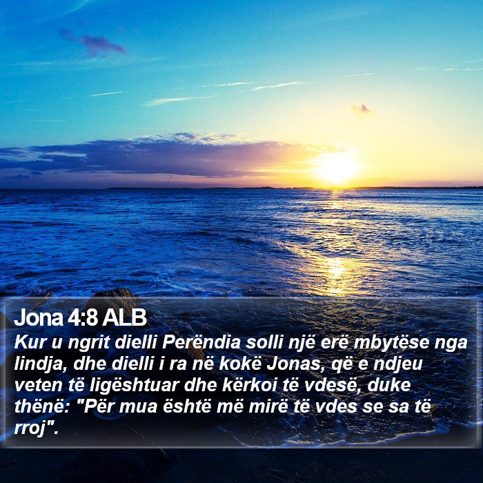 Jona 4:8 ALB Bible Study
