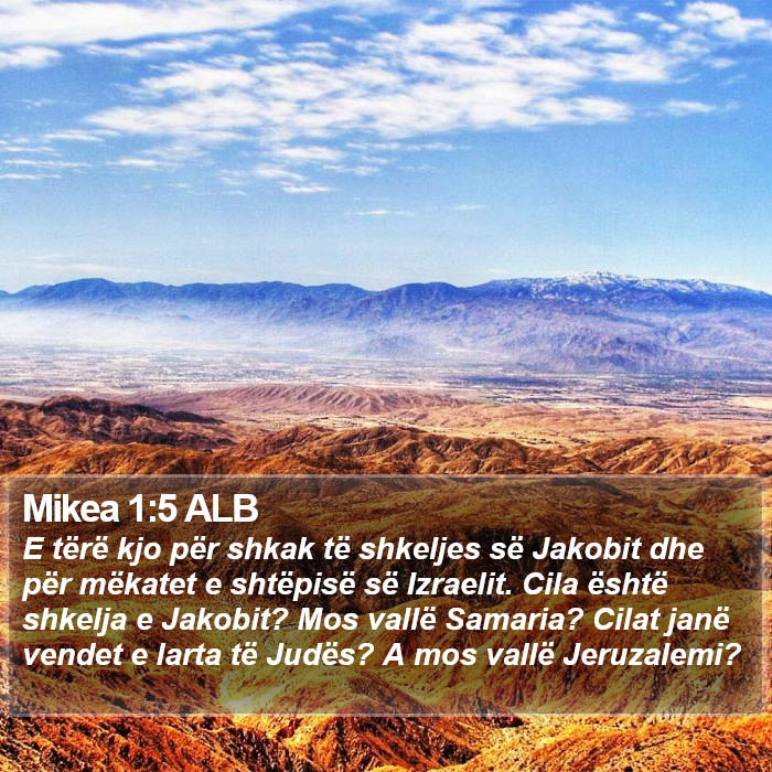 Mikea 1:5 ALB Bible Study