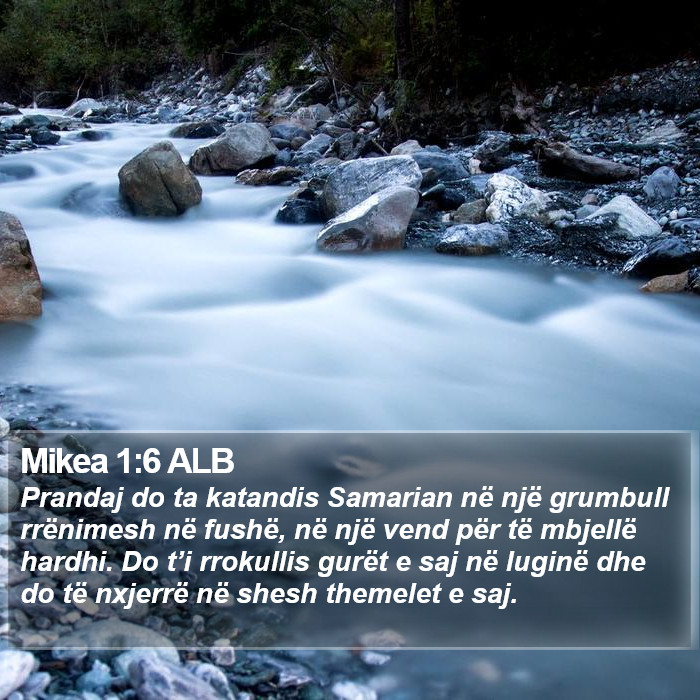 Mikea 1:6 ALB Bible Study