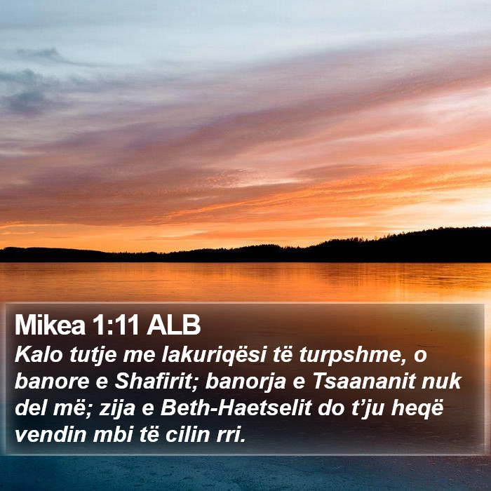 Mikea 1:11 ALB Bible Study