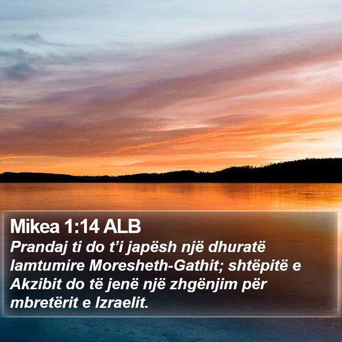 Mikea 1:14 ALB Bible Study