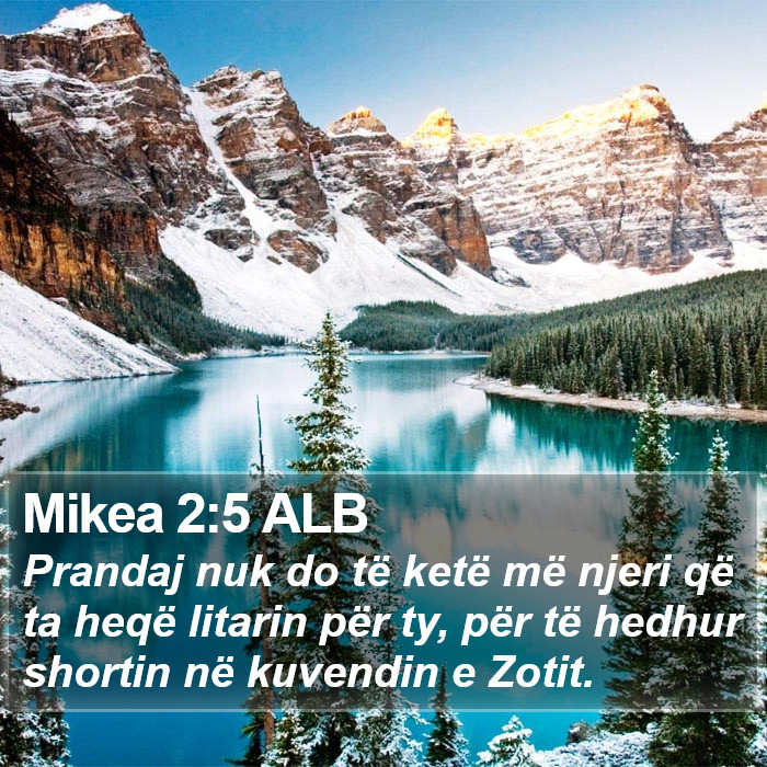 Mikea 2:5 ALB Bible Study