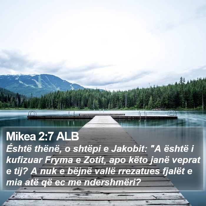Mikea 2:7 ALB Bible Study