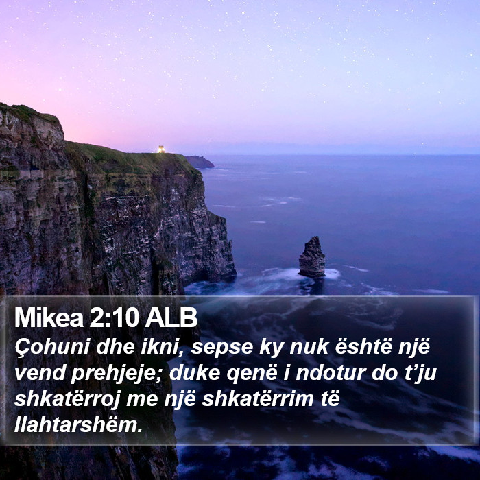 Mikea 2:10 ALB Bible Study