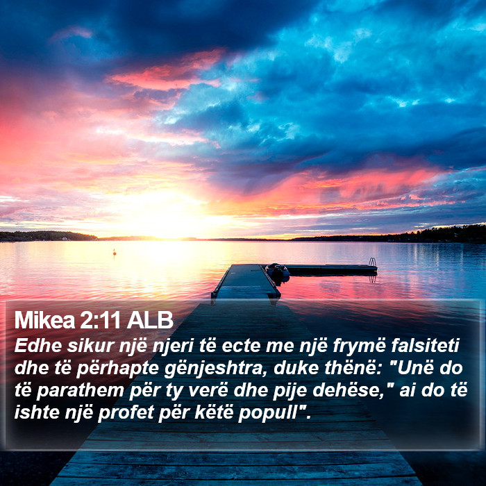 Mikea 2:11 ALB Bible Study