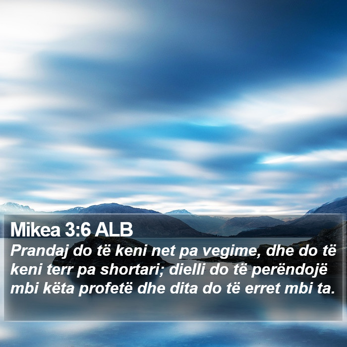 Mikea 3:6 ALB Bible Study