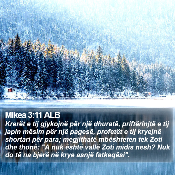 Mikea 3:11 ALB Bible Study