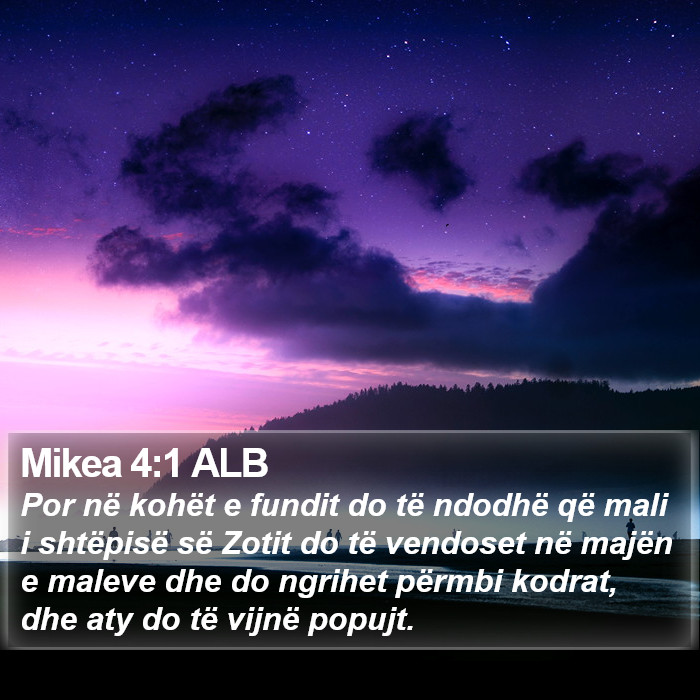 Mikea 4:1 ALB Bible Study