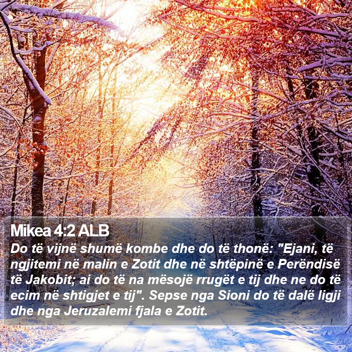 Mikea 4:2 ALB Bible Study