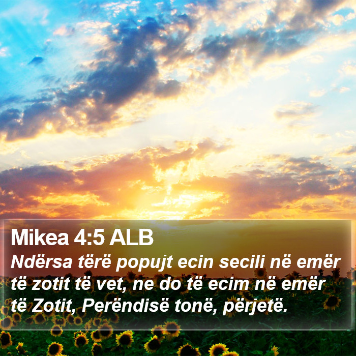 Mikea 4:5 ALB Bible Study