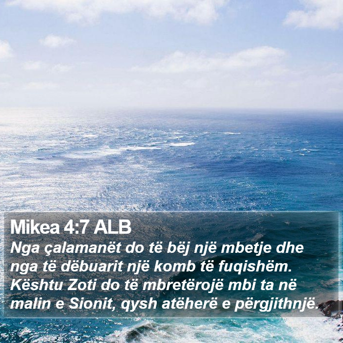 Mikea 4:7 ALB Bible Study