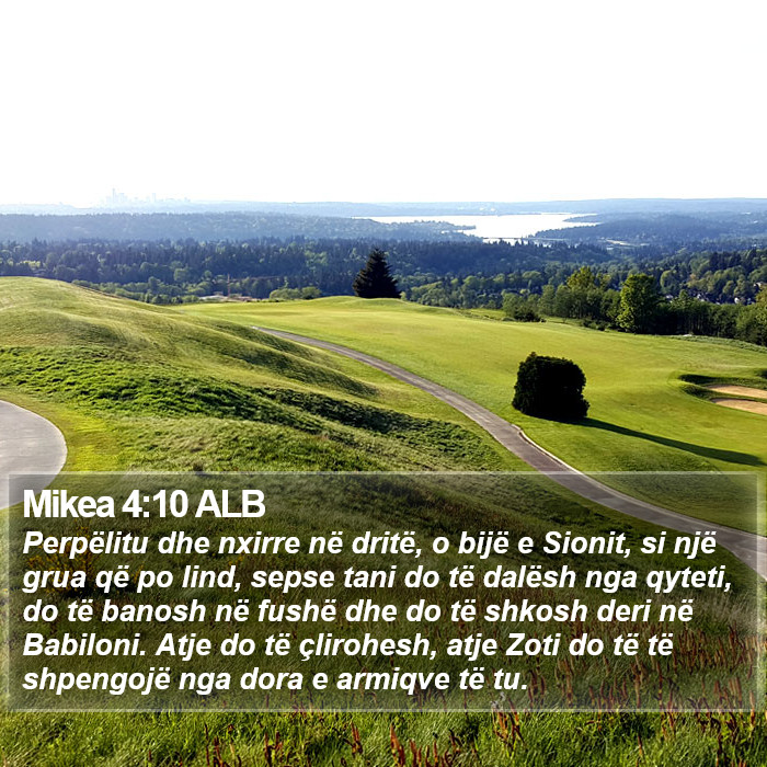 Mikea 4:10 ALB Bible Study