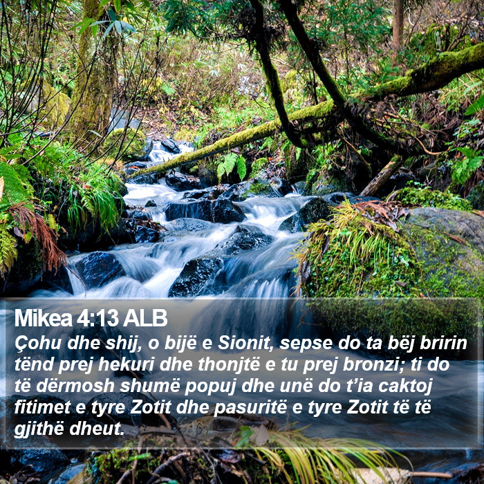 Mikea 4:13 ALB Bible Study