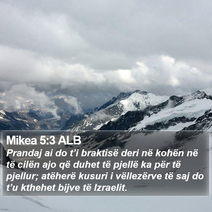 Mikea 5:3 ALB Bible Study