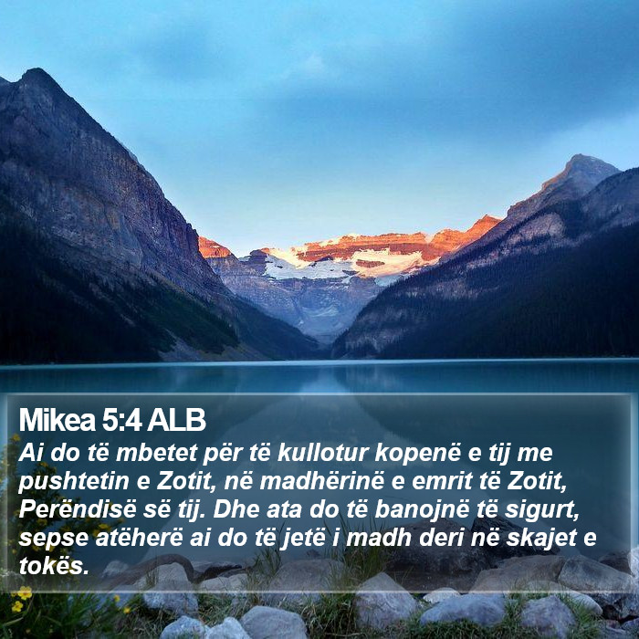 Mikea 5:4 ALB Bible Study
