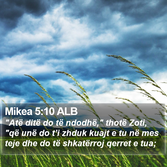 Mikea 5:10 ALB Bible Study