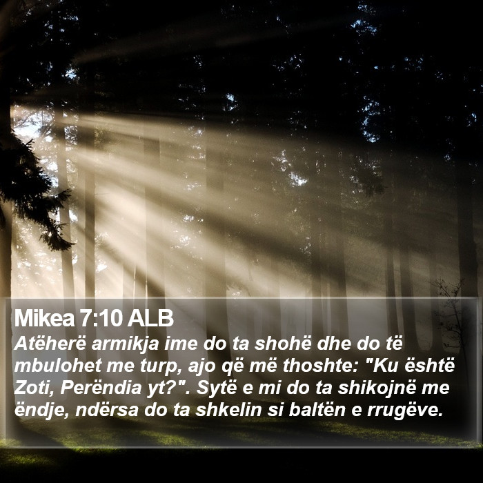 Mikea 7:10 ALB Bible Study