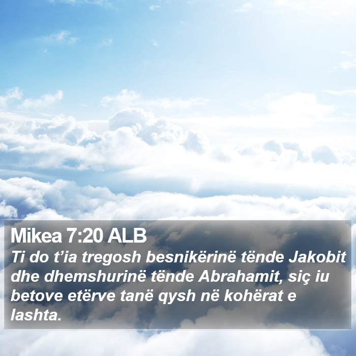 Mikea 7:20 ALB Bible Study