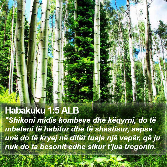 Habakuku 1:5 ALB Bible Study