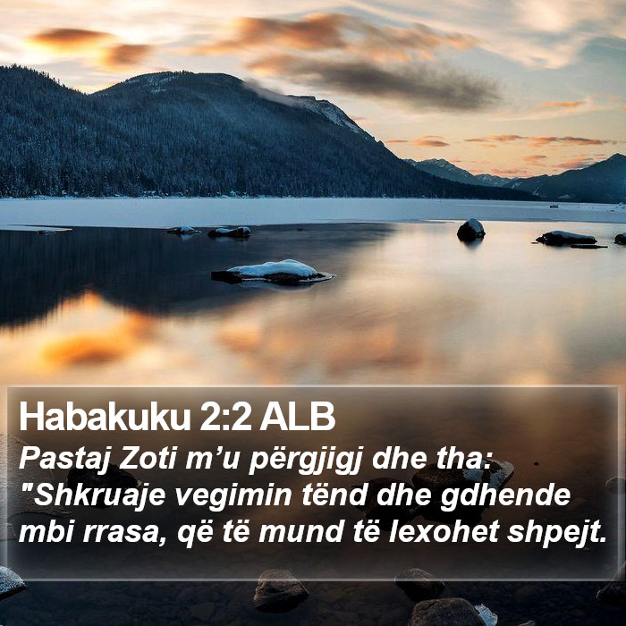 Habakuku 2:2 ALB Bible Study